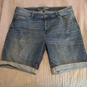 Bermuda Style Denim Shorts